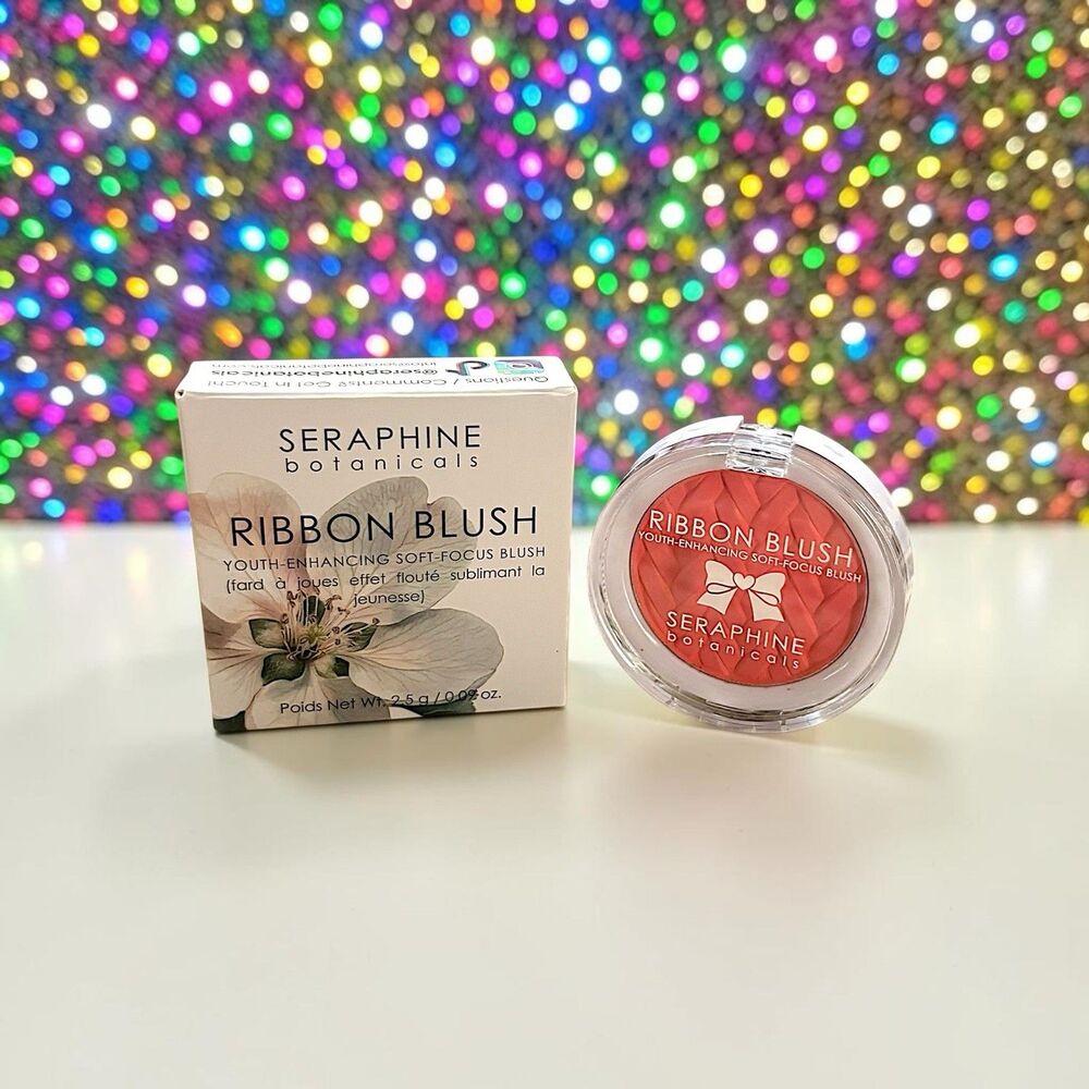 SERAPHINE BOTANICALS Ribbon Blush in Whisper (rose pink) Full Size 0.09 oz NIB - Picture 9 of 16
